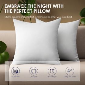 White Square Pillow Two Bubble Bags Suitable For Bed Cushions,  Sofa Cushions, Garden Cushions, Cushion Core, Breathable,  Hand Washable, OKO-100 (Option: 51X51x15cm 10pcs)